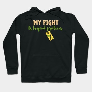 Vegan inspirational quote: My fight is beyond proteins. Hoodie